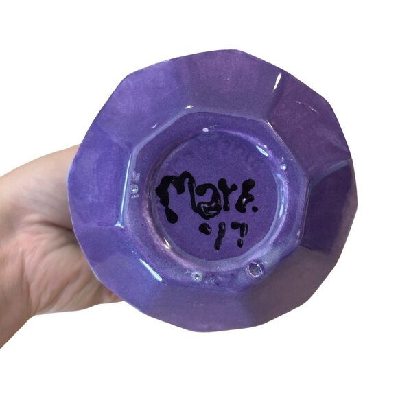 Handpainted Multi Vase Tall Bud Fun Beach Deco Color splash Bright Retro Art - Picture 6 of 6